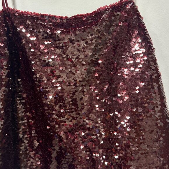 Anthropologie Bishop + Young Sublime Sequin Cami – Burgundy Small | Retail $110 - Picture 4 of 7